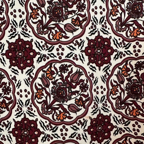 Burgundy Print Dress - Picture 4 of 7